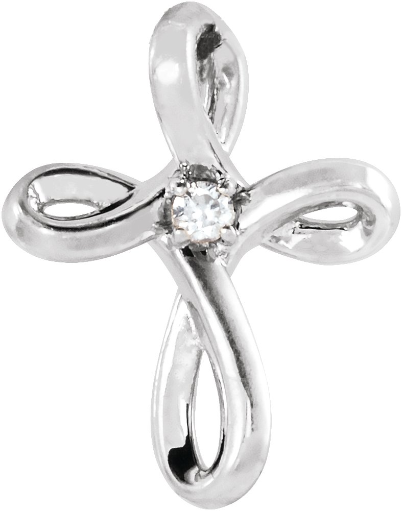 Platinum .015 CTW Diamond Cross Pendant