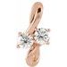 14K Rose 1/5 CTW Natural Diamond Two-Stone Bypass Pendant    