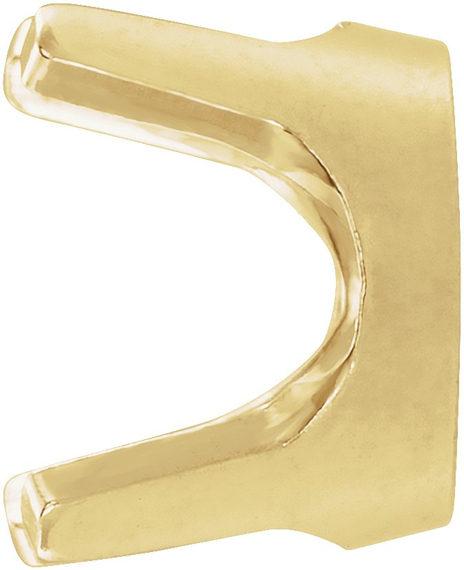 Round 4-Prong Closed Back Earring Setting