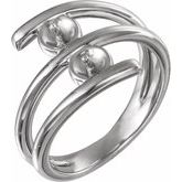 Two-Stone Pearl Ring    