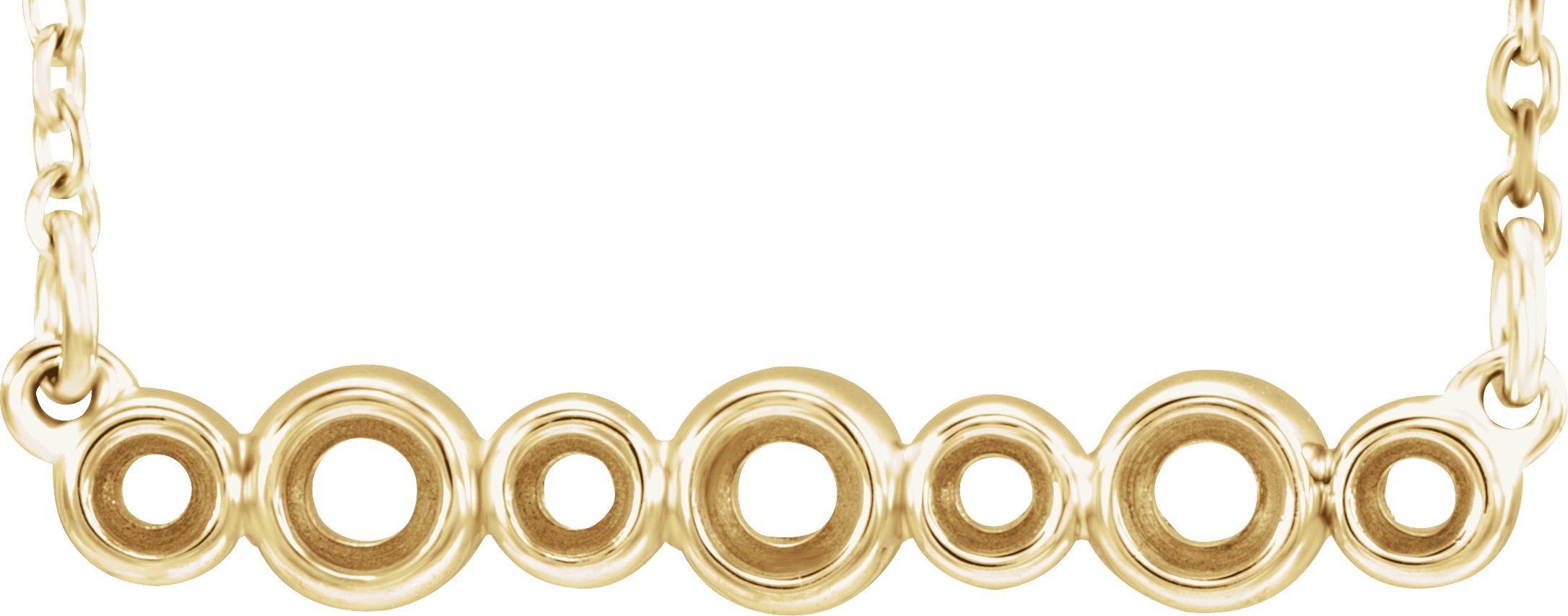 Bezel-Set Bar Necklace or Center