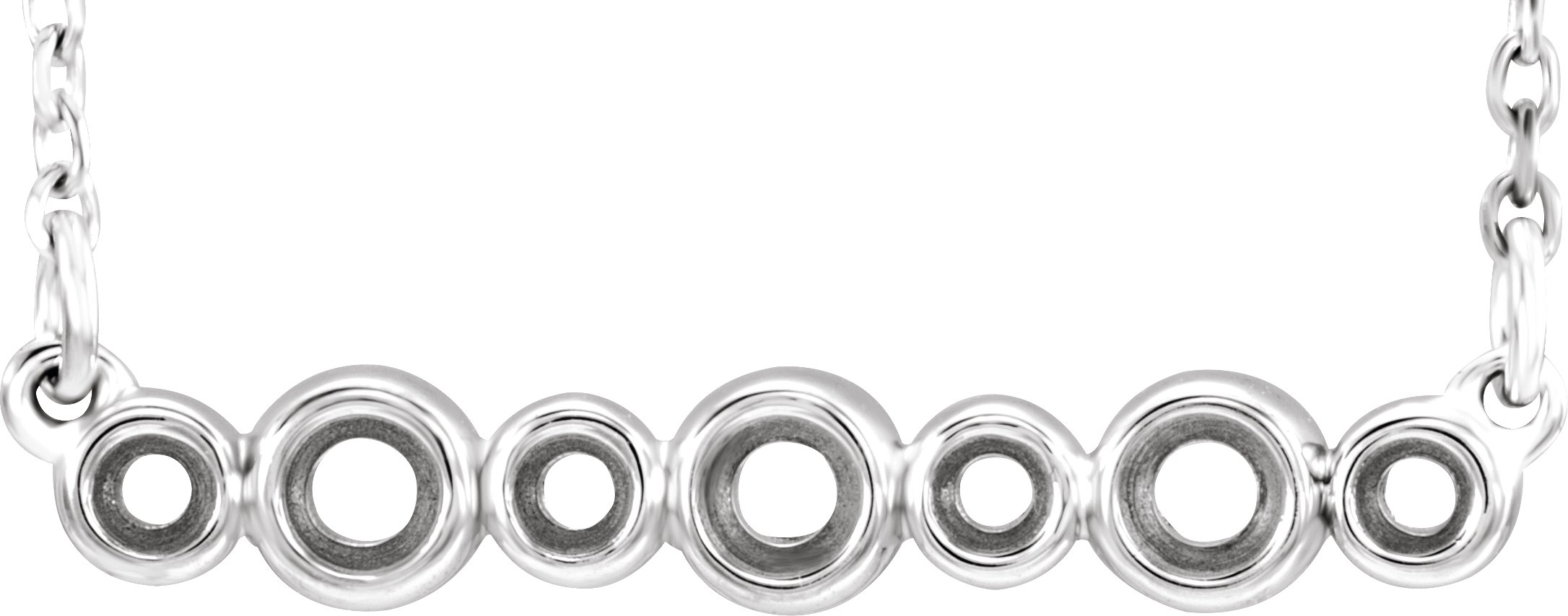 Bezel-Set Bar Necklace or Center