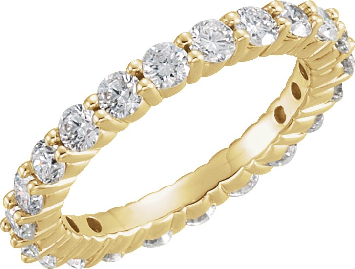 18K Yellow 1.50 CTW Diamond Eternity Band Size 6 Ref 3134227