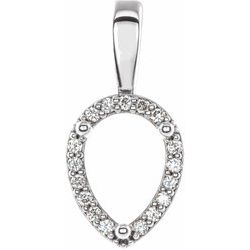 Pear 3-Prong Halo-Style Pendant