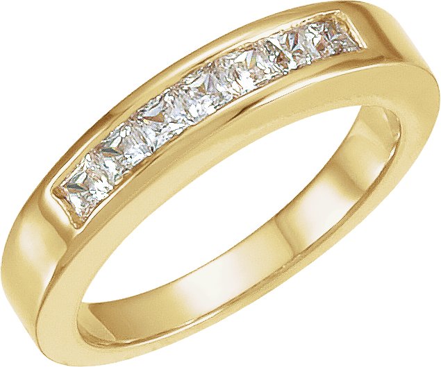 14K Yellow 1/2 CTW Natural Diamond Anniversary Band