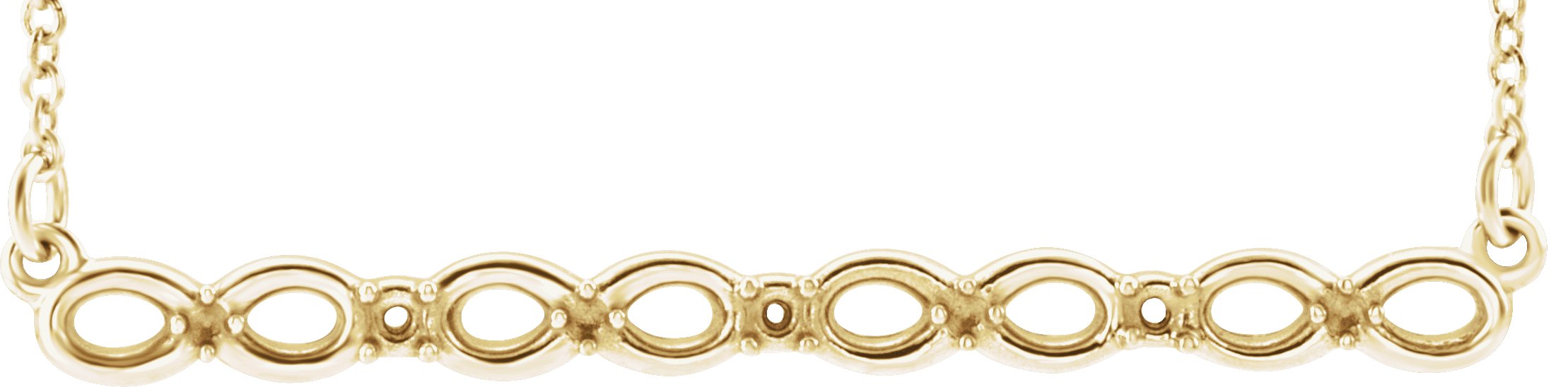 Infinity-Inspired Bar Necklace or Center