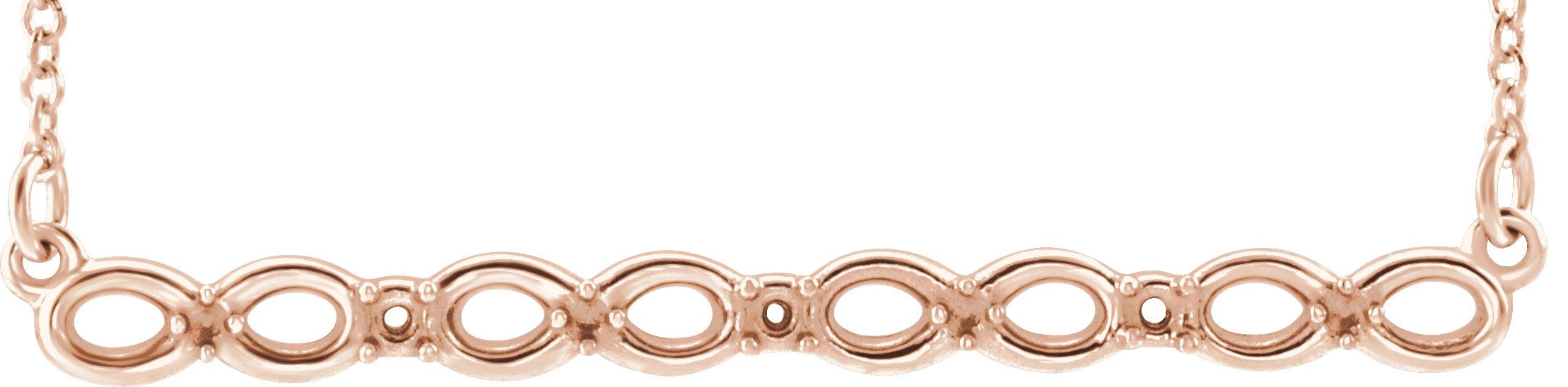 Infinity-Inspired Bar Necklace or Center