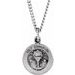 Sterling Silver 12 mm Round Holy Communion Medal with 18