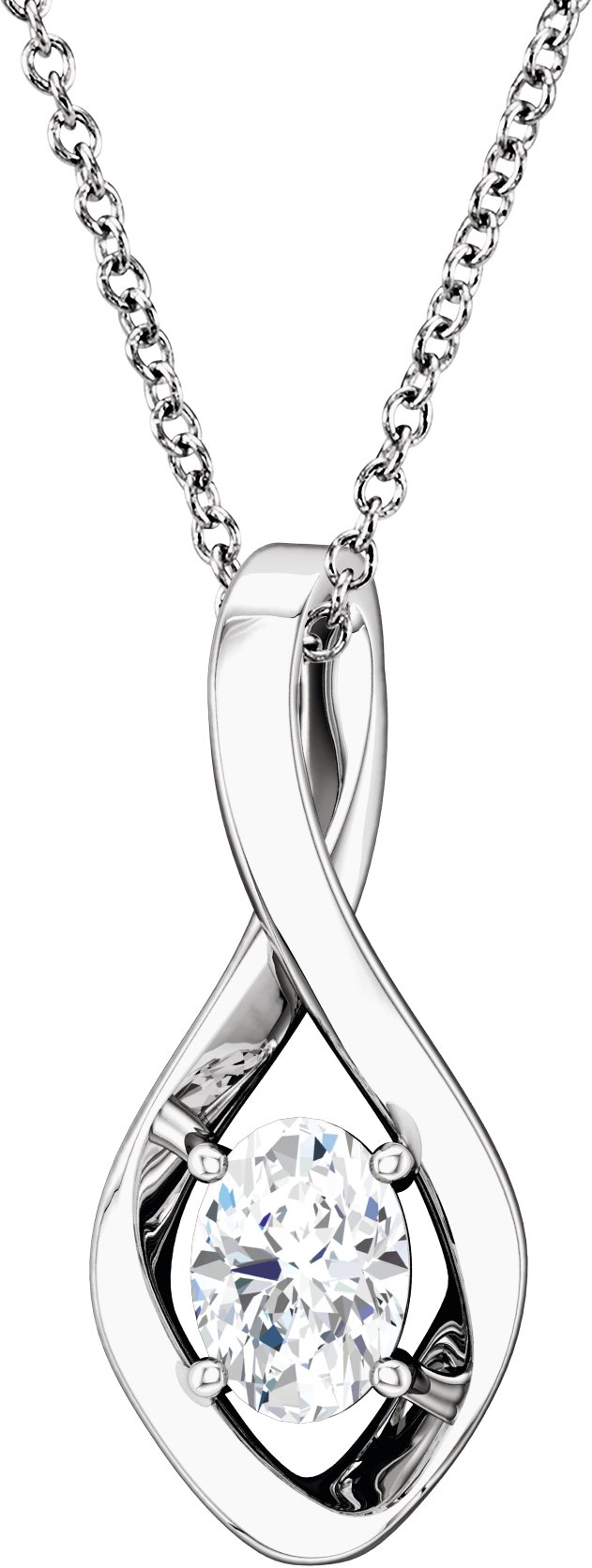 Charles & Colvard Moissanite® Infinity-Inspired Necklace or Pendant