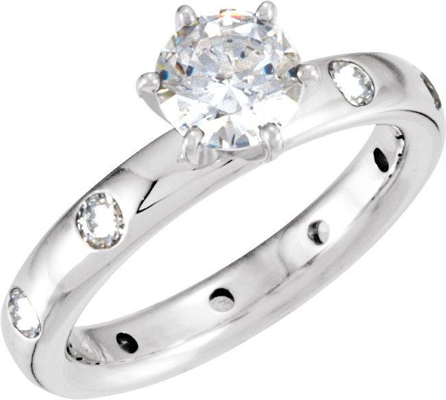 Platinum Diamond .5 CTW Engagement Base with .5 CTW Band Ref 466674