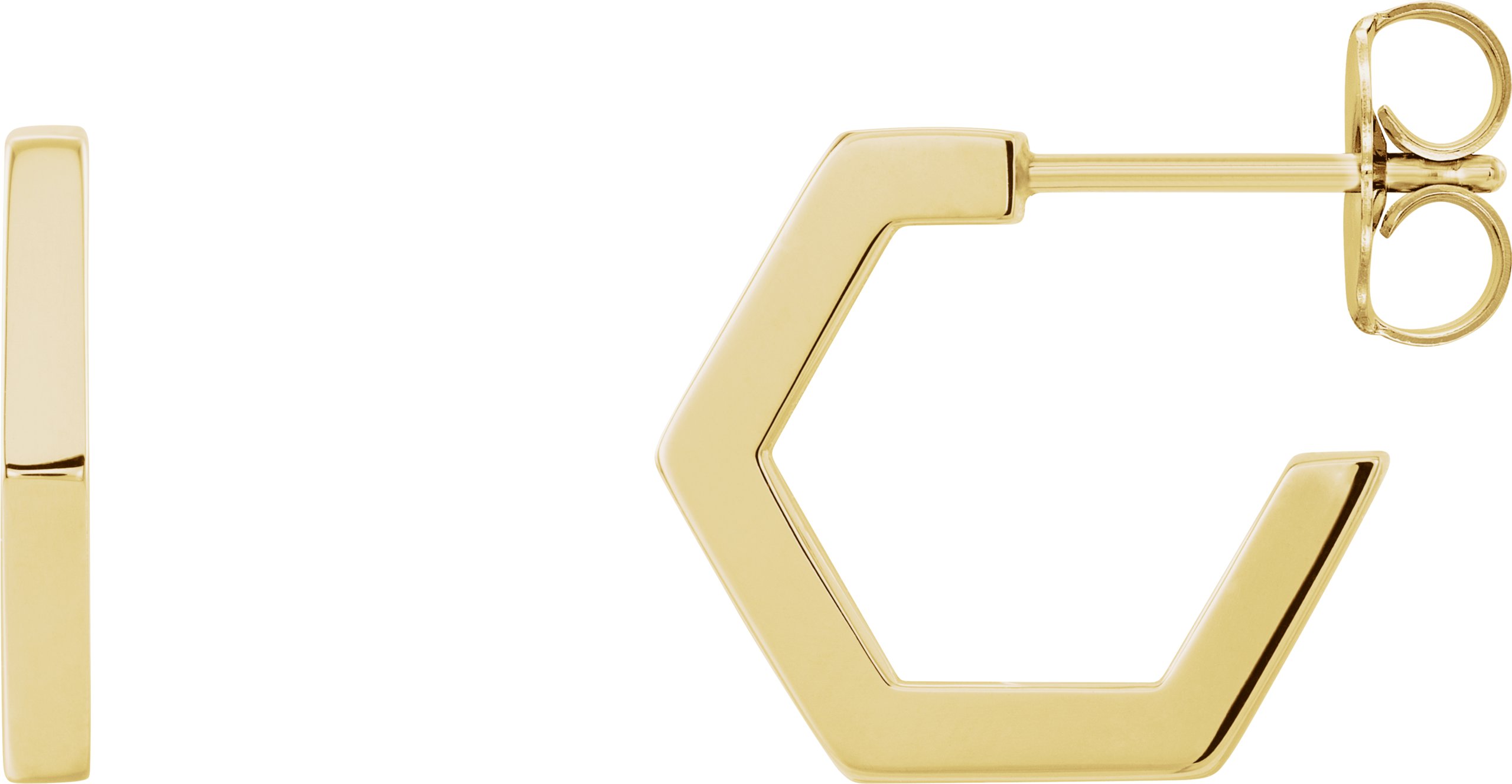 14K Yellow Geometric Hoop Earrings Ref. 13754385