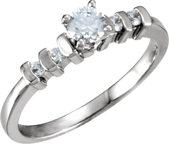 Platinum Diamond Channel Set Engagement Ring .33 CTW Ref 419447