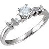 Platinum Diamond Channel Set Engagement Ring .33 CTW Ref 419447