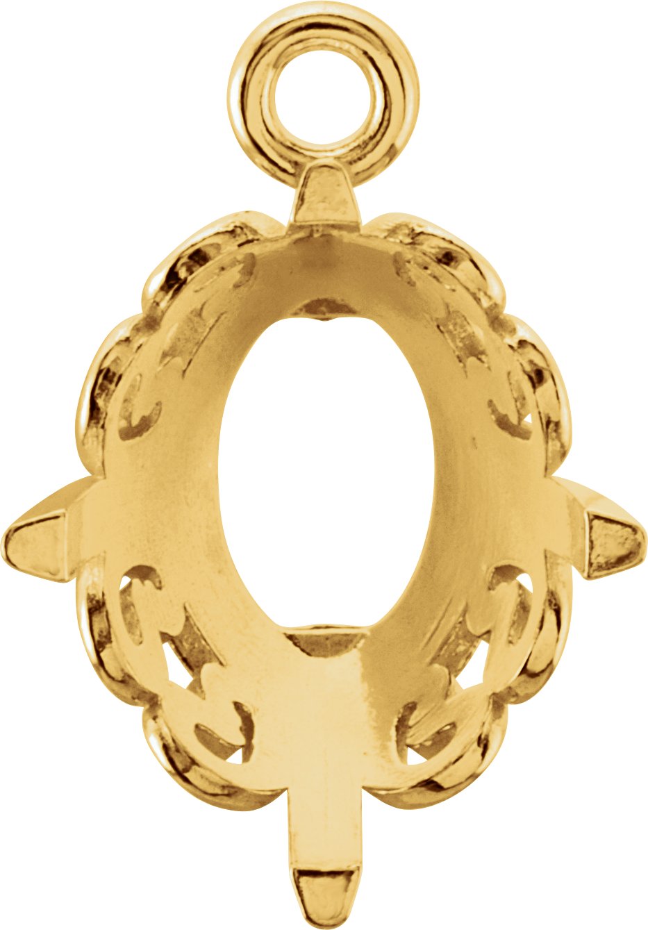 Oval Butterfly Scroll Dangle
