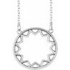 Sterling Silver Milgrain Sun 16 18 inch Necklace Ref. 13637849