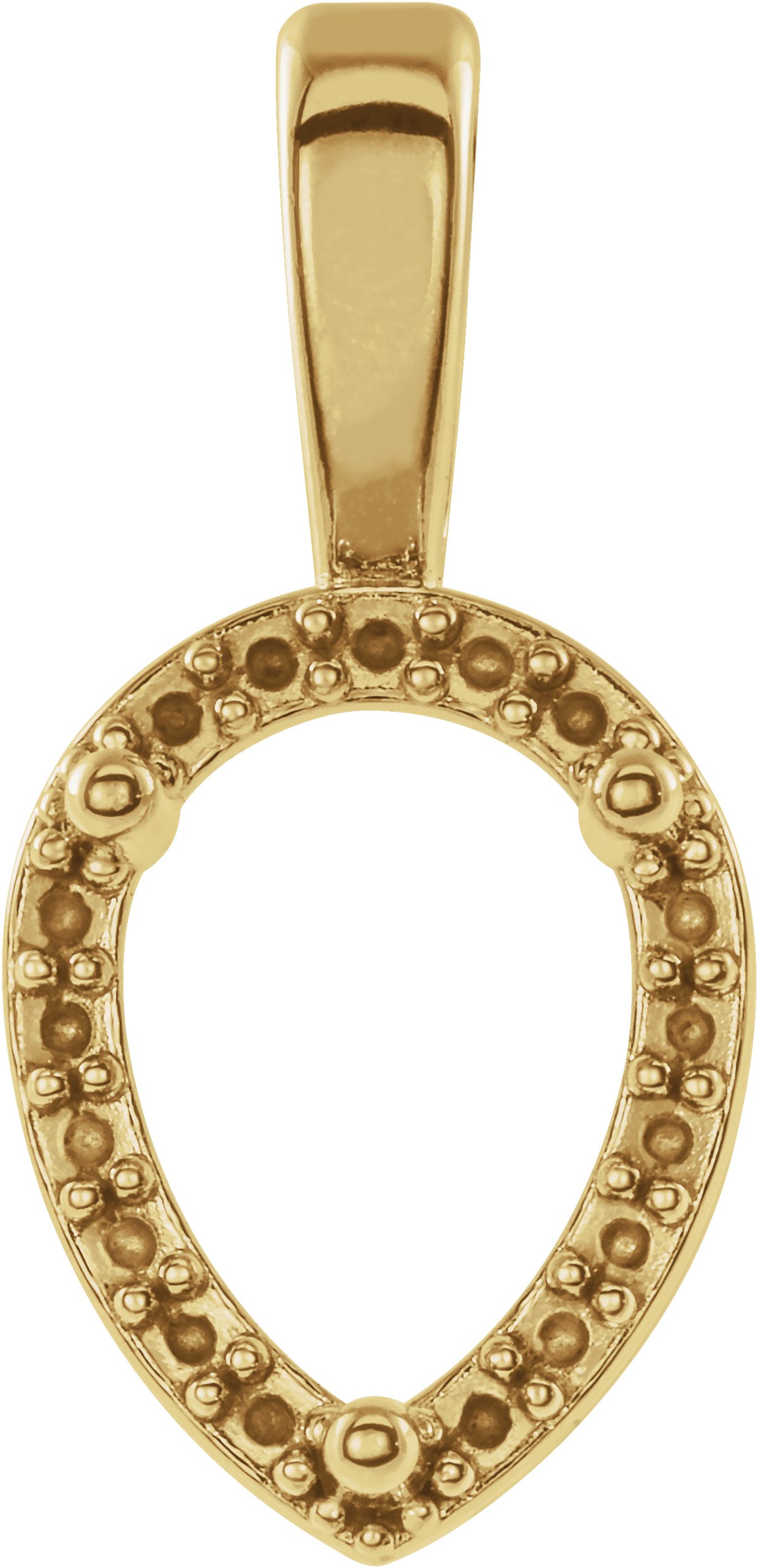 Pear 3-Prong Halo-Style Pendant