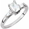 Platinum Baguette Diamond Engagement Ring with Band .33 CTW Ref 190704
