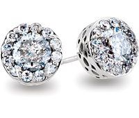 Diamond Fantasy™ Diamond Stud Earrings with Threaded Backs