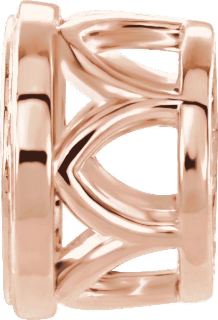 Round Bezel-Set Earring Setting