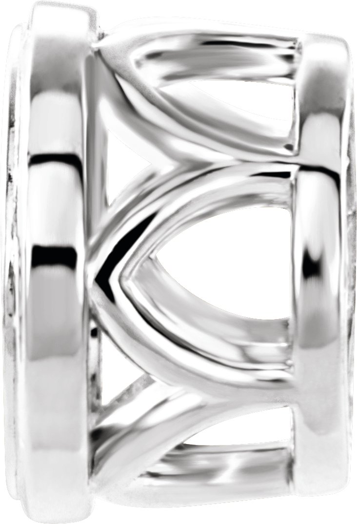 Round Bezel-Set Earring Setting