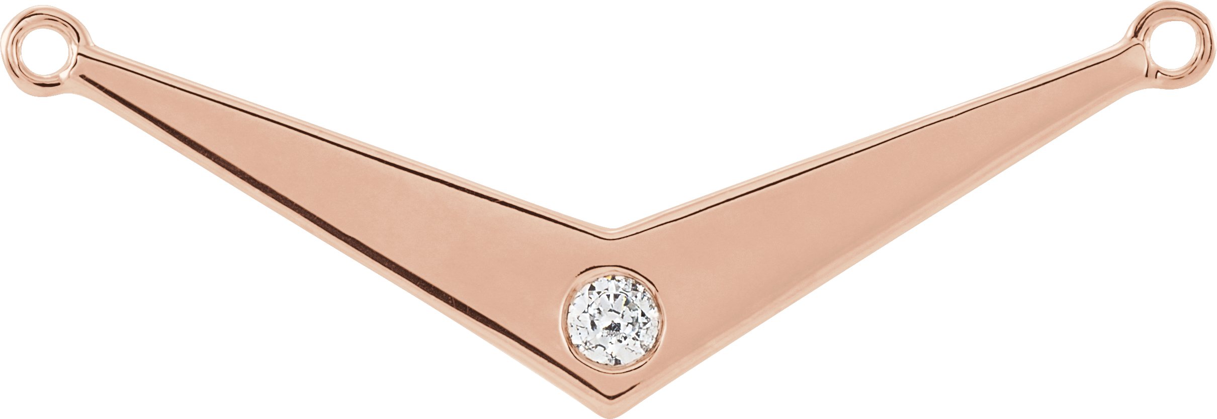 Accented V Necklace or Center
