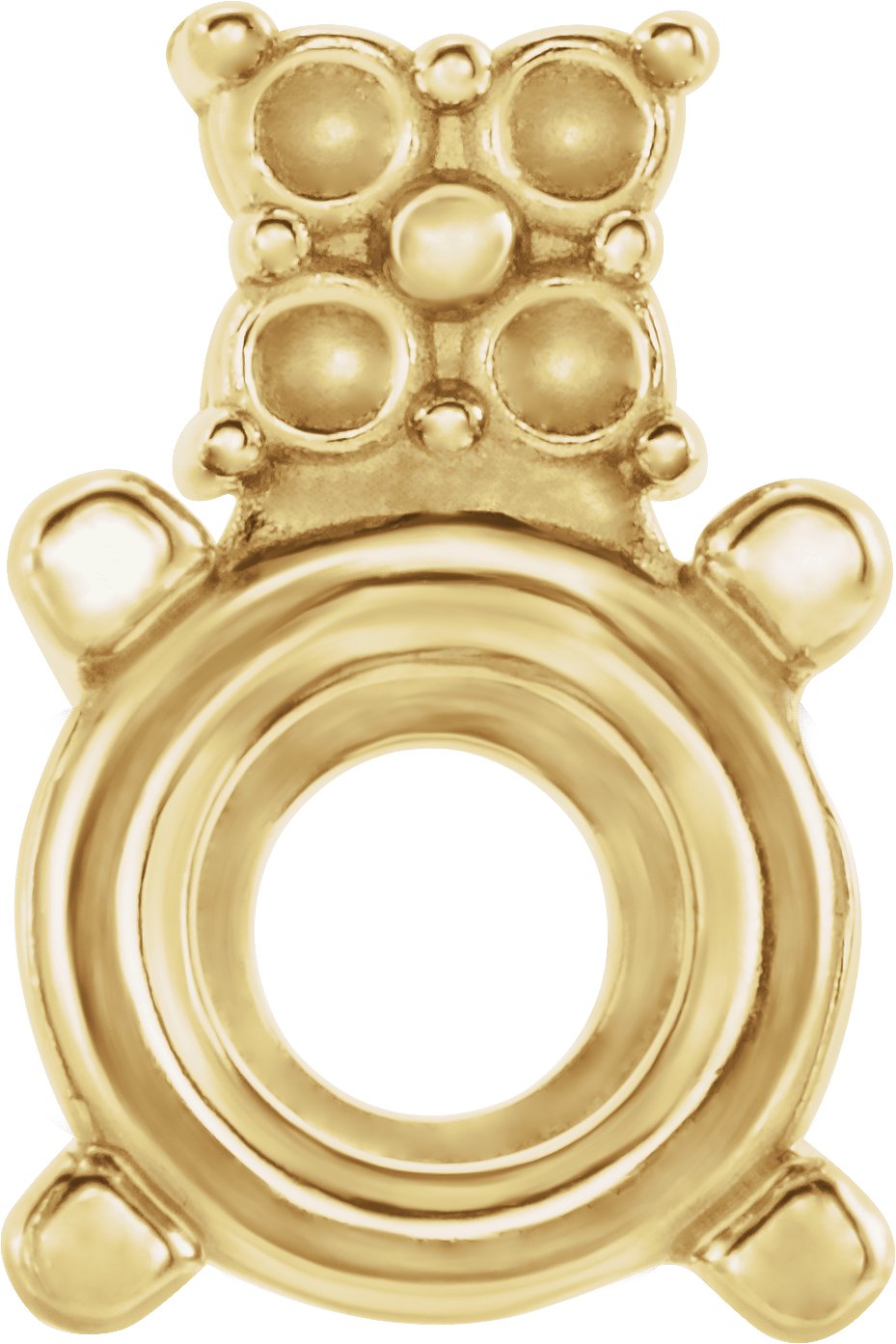4-Prong Accented Earring Setting