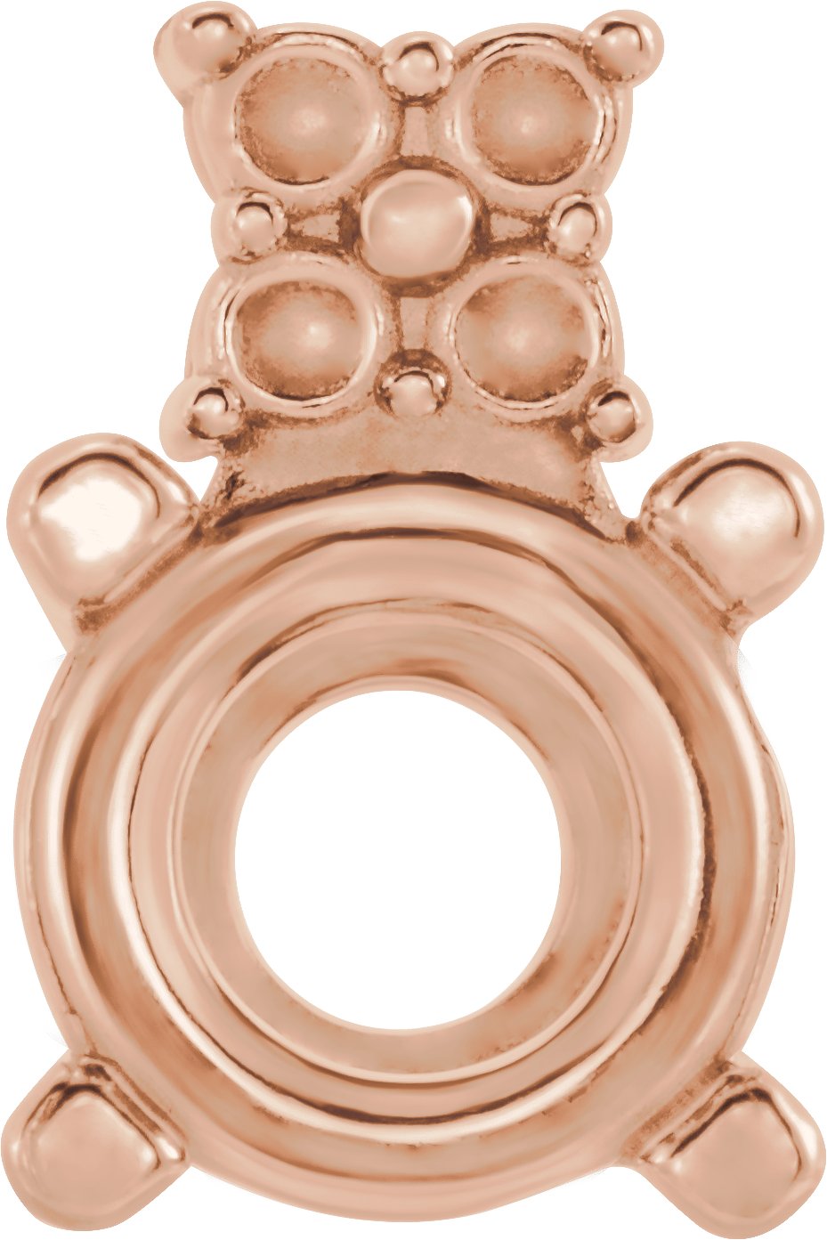 4-Prong Accented Earring Setting