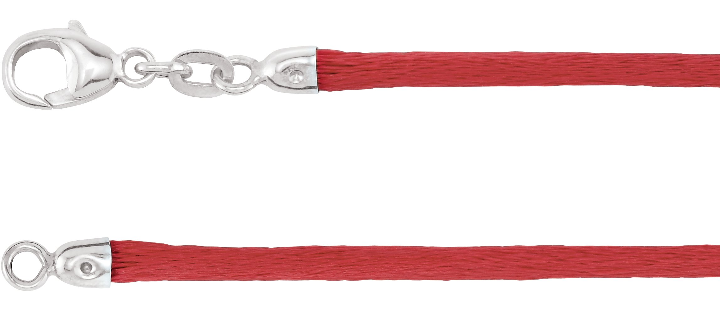 Red Silk Cord – Sterling Silver