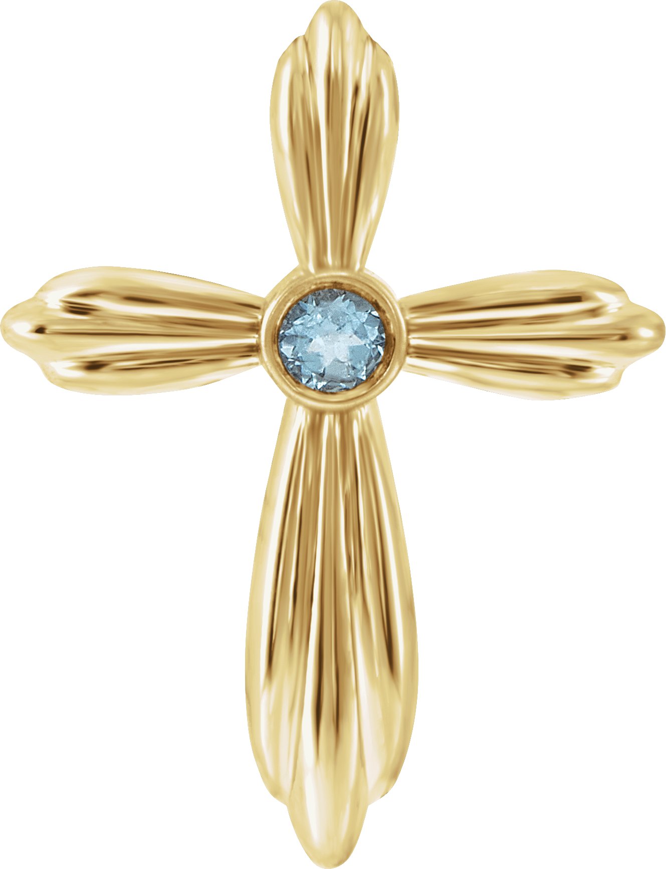 Bezel-Set Cross Necklace or Pendant