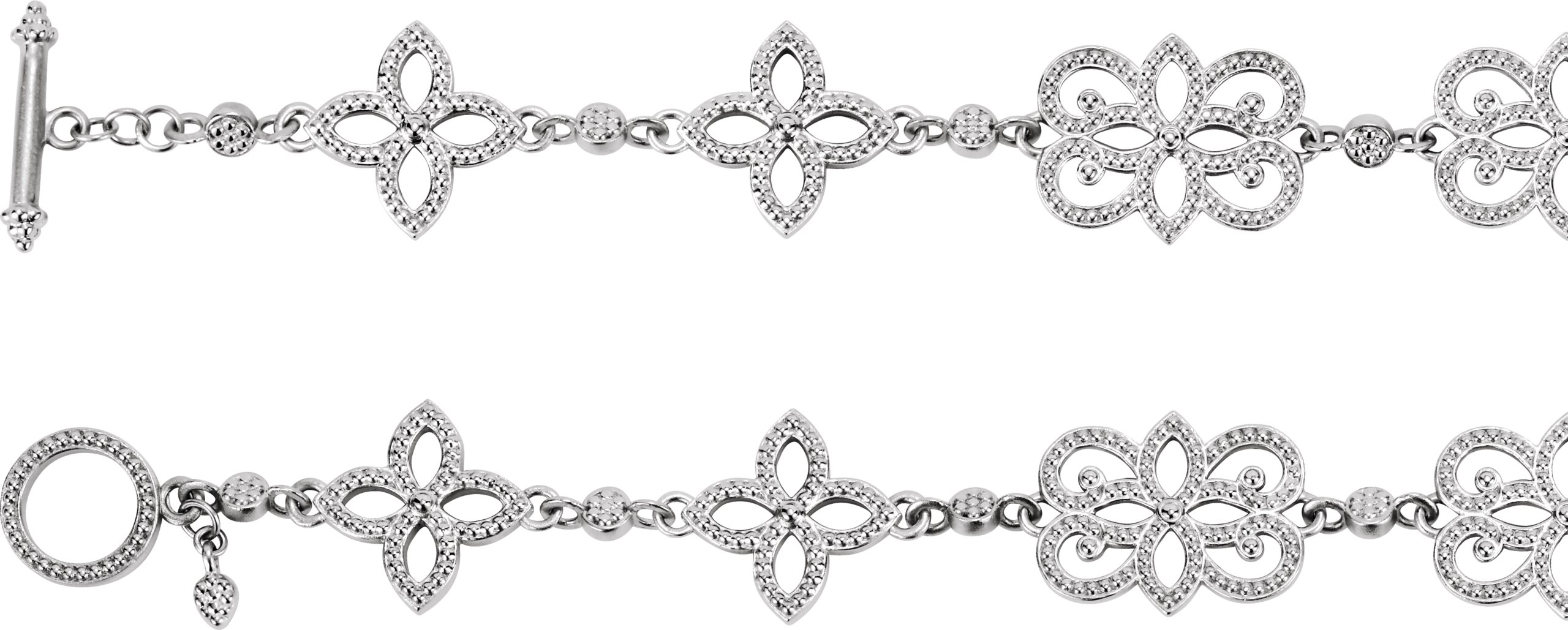Floral 7 3/4" Bracelet view 3