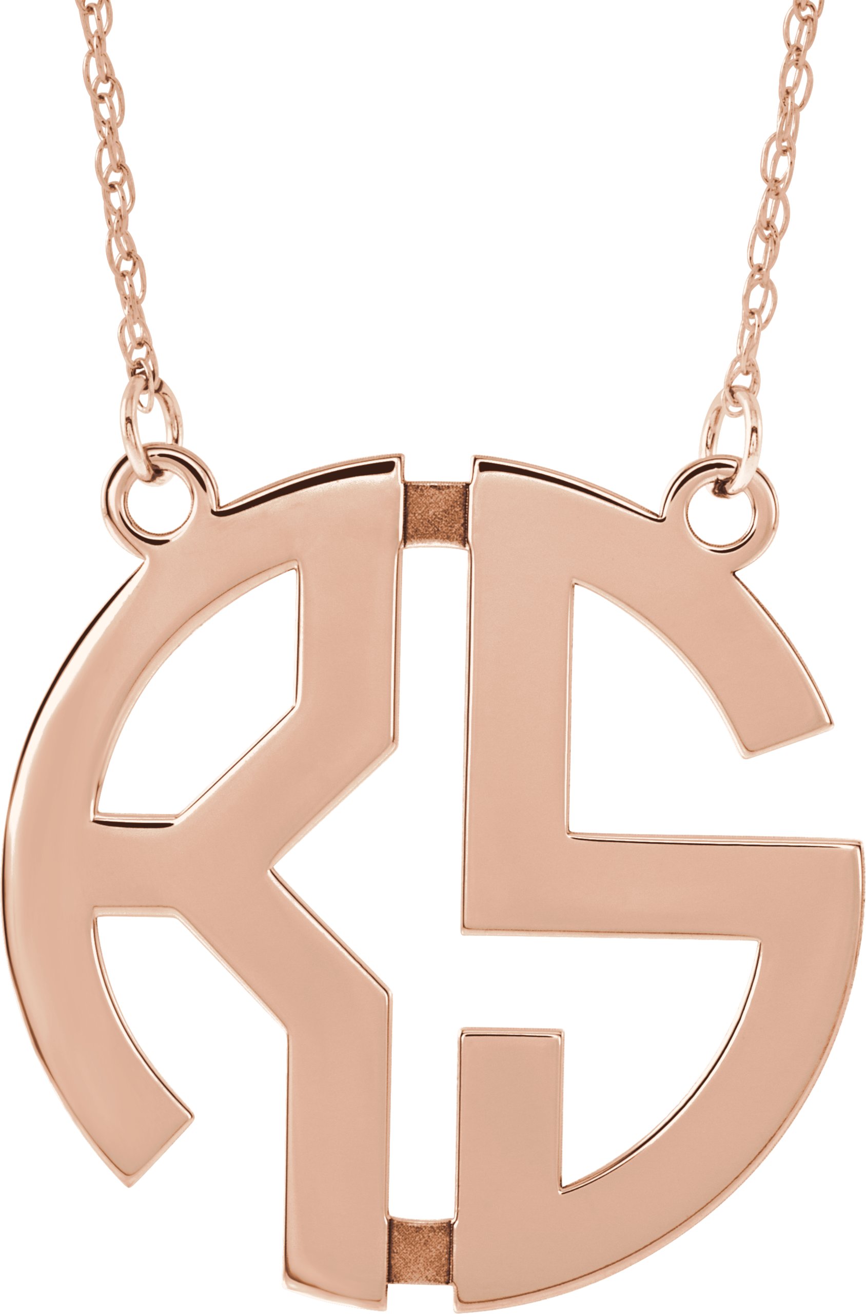 Block Monogram Necklace