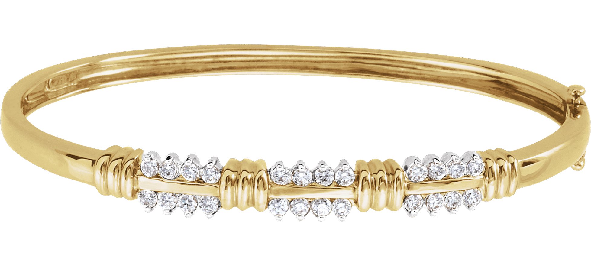 Accented Hinged Bangle Bracelet