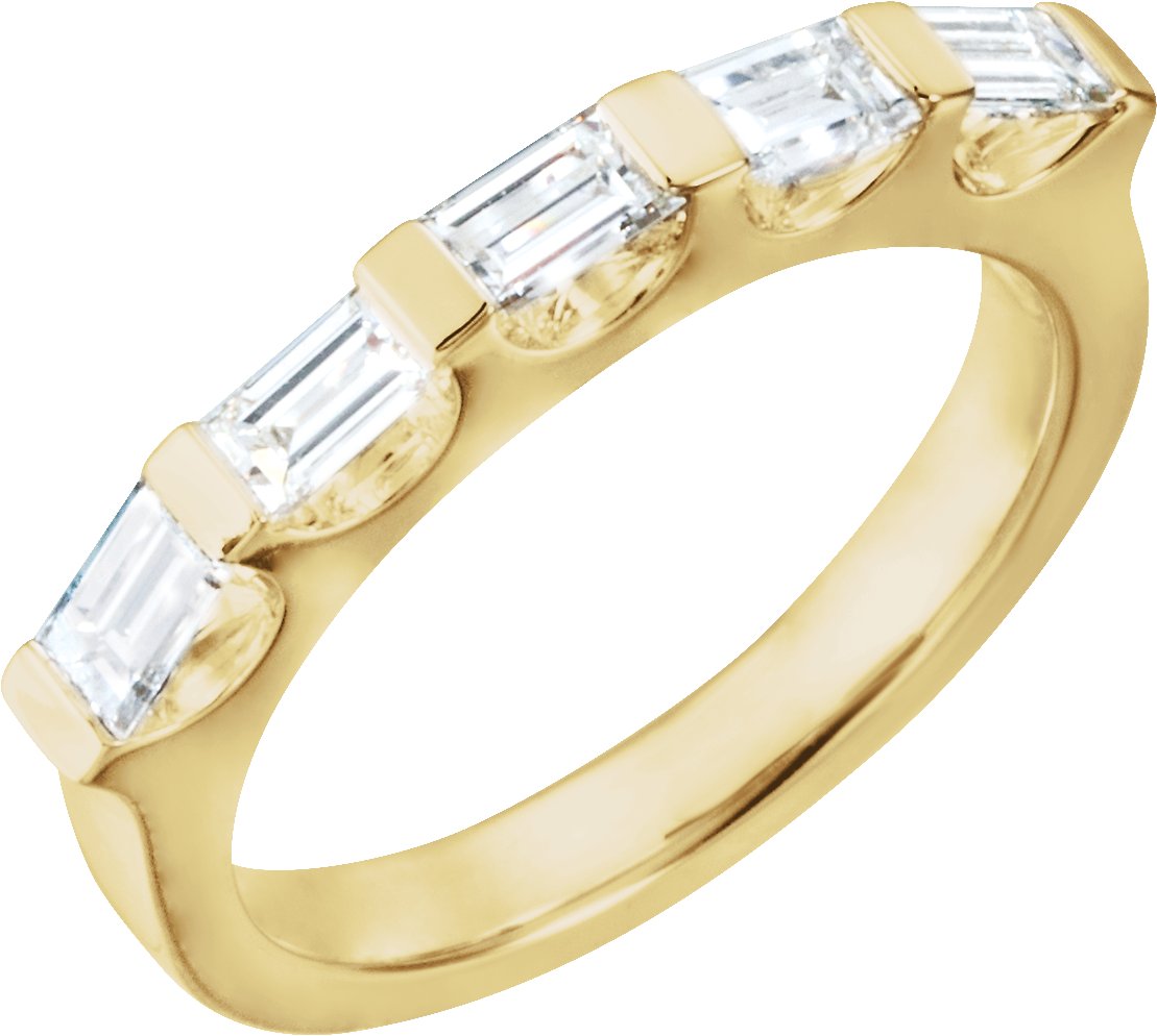 14K Yellow 9/10 CTW Natural Diamond Anniversary Band