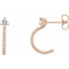 14K Rose .33 CTW Diamond Hoop Earrings Ref 14010658