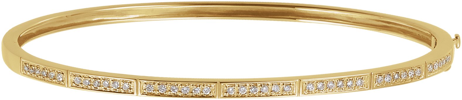 14K Yellow 1/3 CTW Diamond Bangle Bracelet