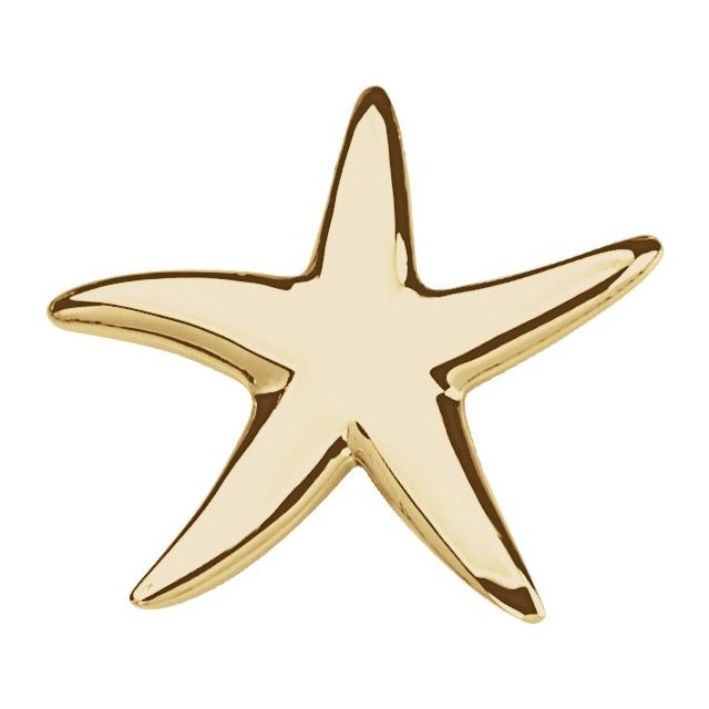 14K Yellow Starfish Pendant