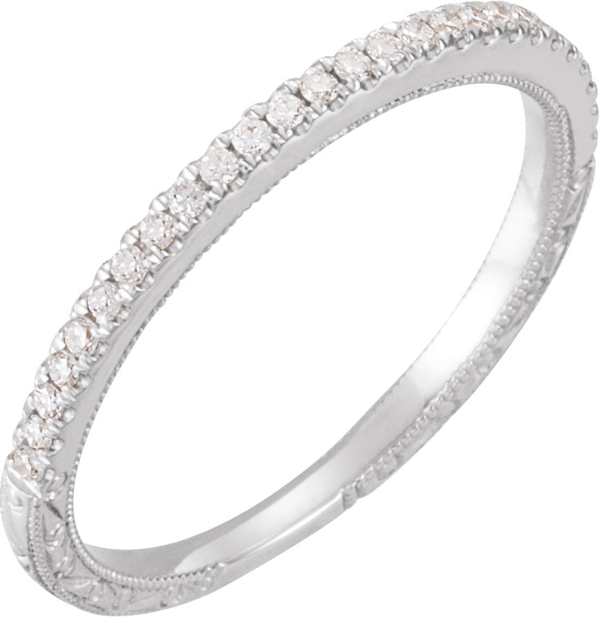 14K White 1/6 CTW Natural Diamond Anniversary Band