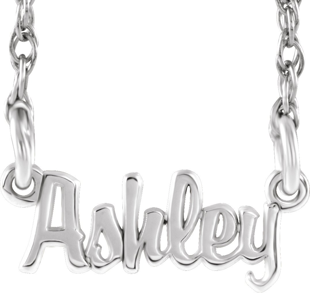 Script Nameplate Necklace