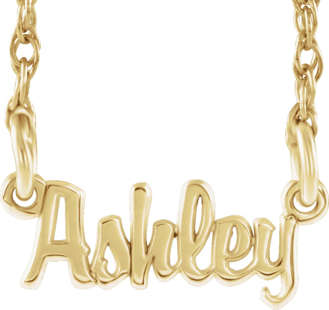 Script Nameplate Necklace