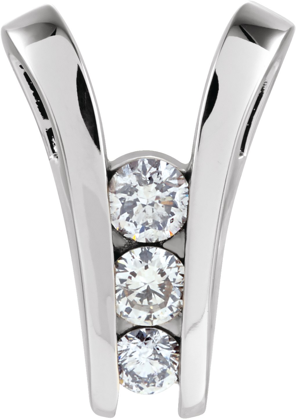 3/4 CTW Natural Diamond Three-Stone Pendant