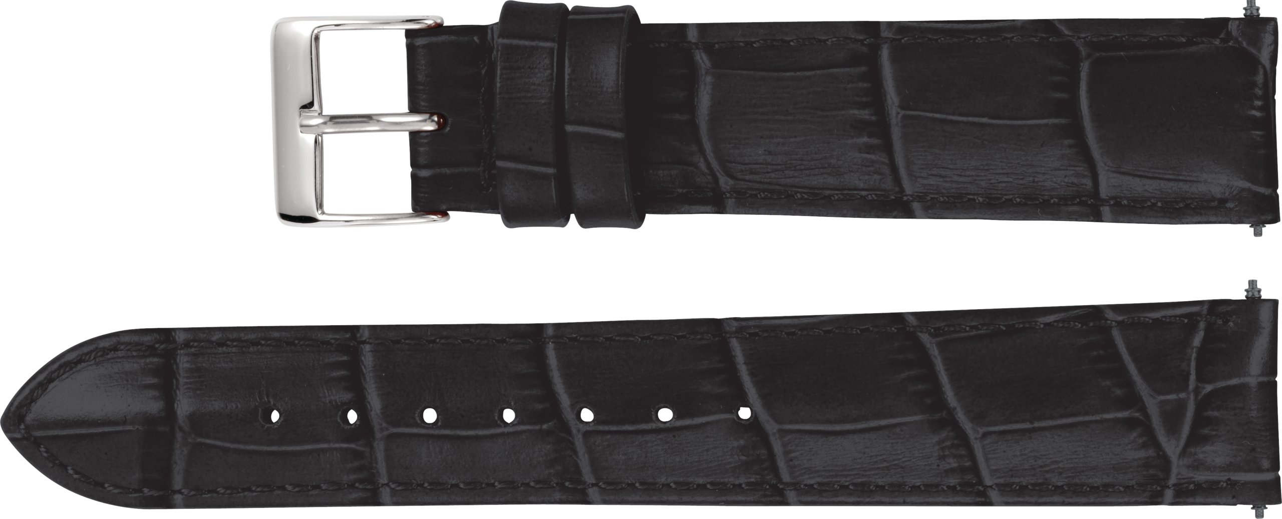 Men's Leather Alligator Grain Padded Watch Band