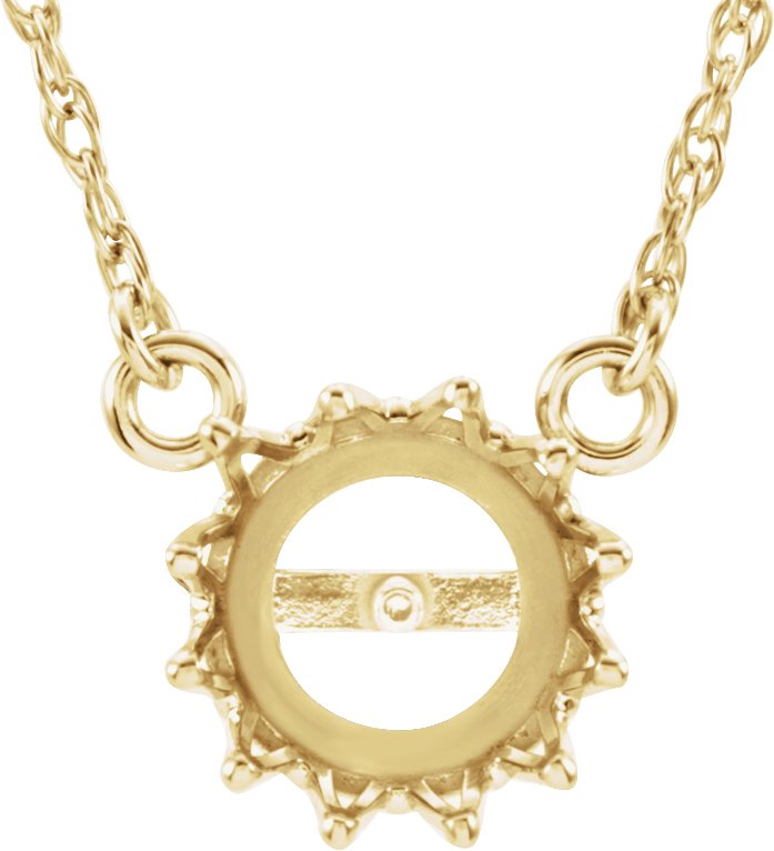 Solitaire Pearl Crown Necklace or Center
