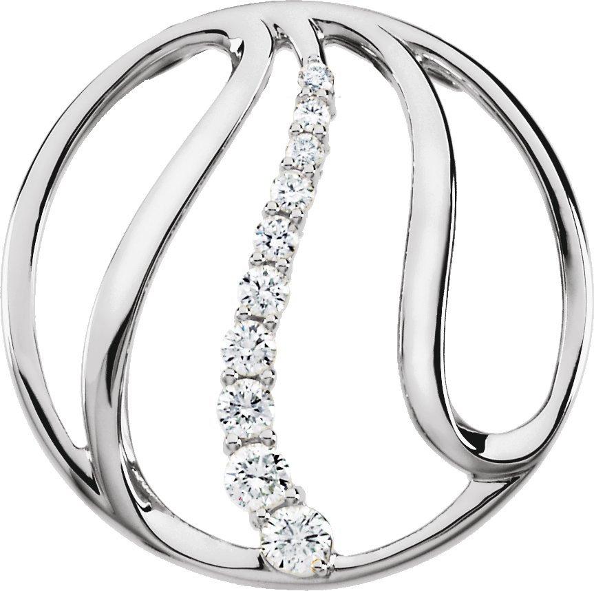 3/4 CTW Natural Diamond Journey Pendant