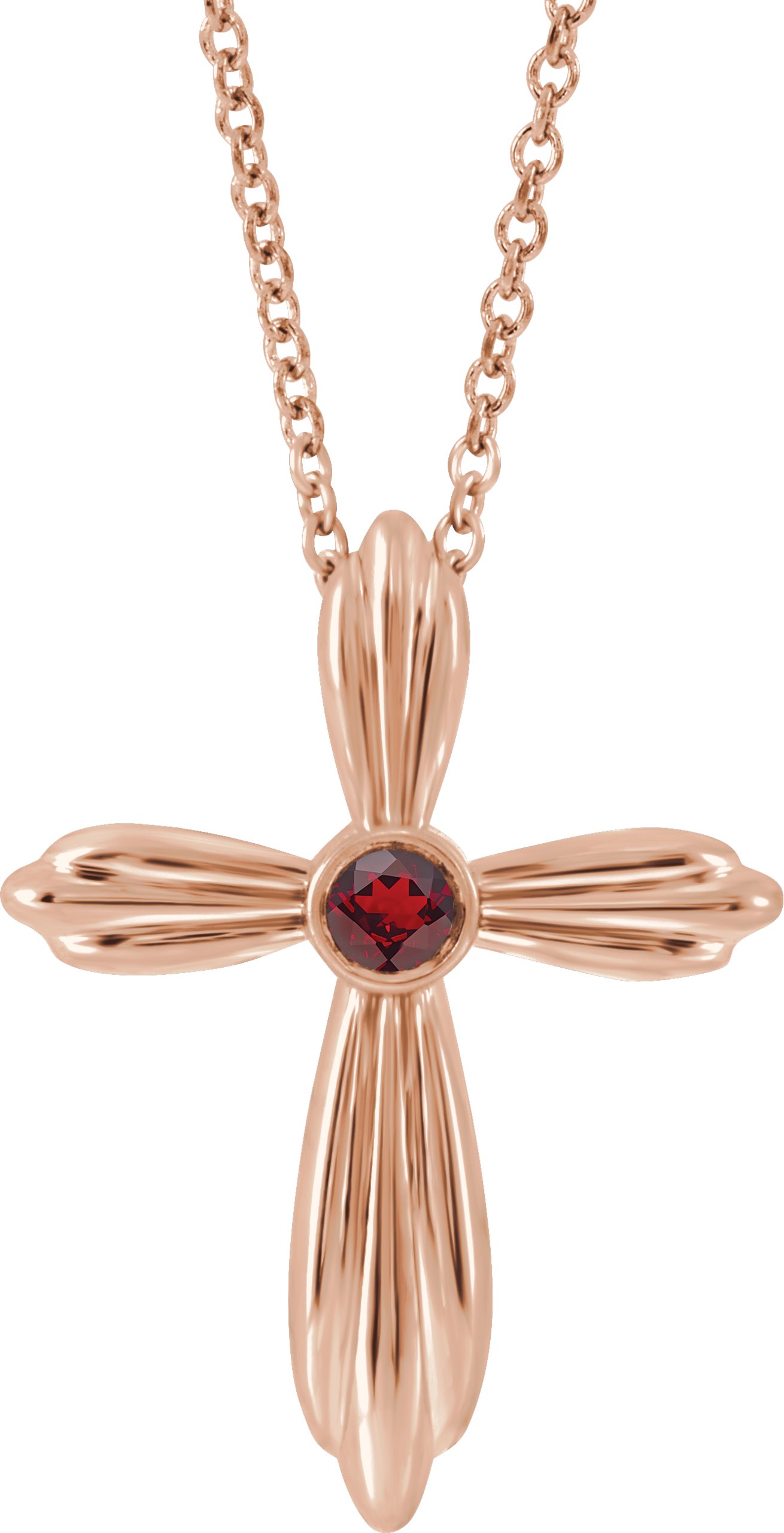 Bezel-Set Cross Necklace or Pendant