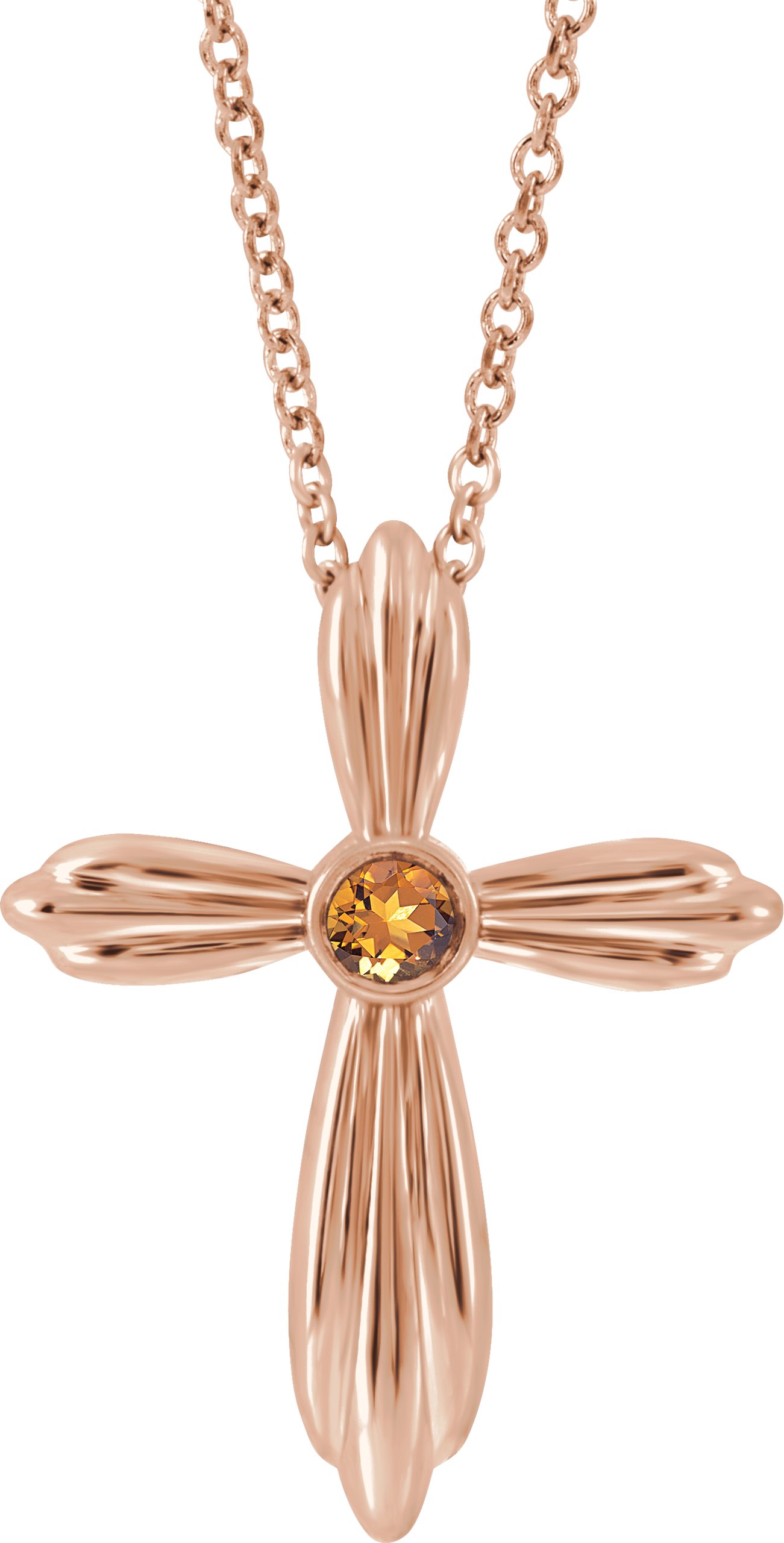 Bezel-Set Cross Necklace or Pendant
