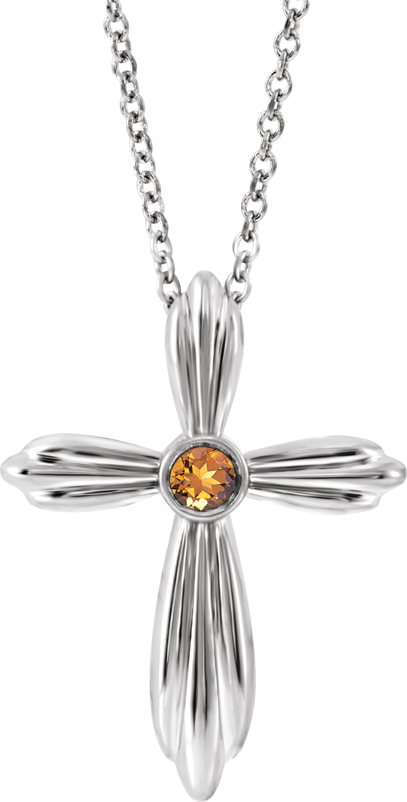 Bezel-Set Cross Necklace or Pendant