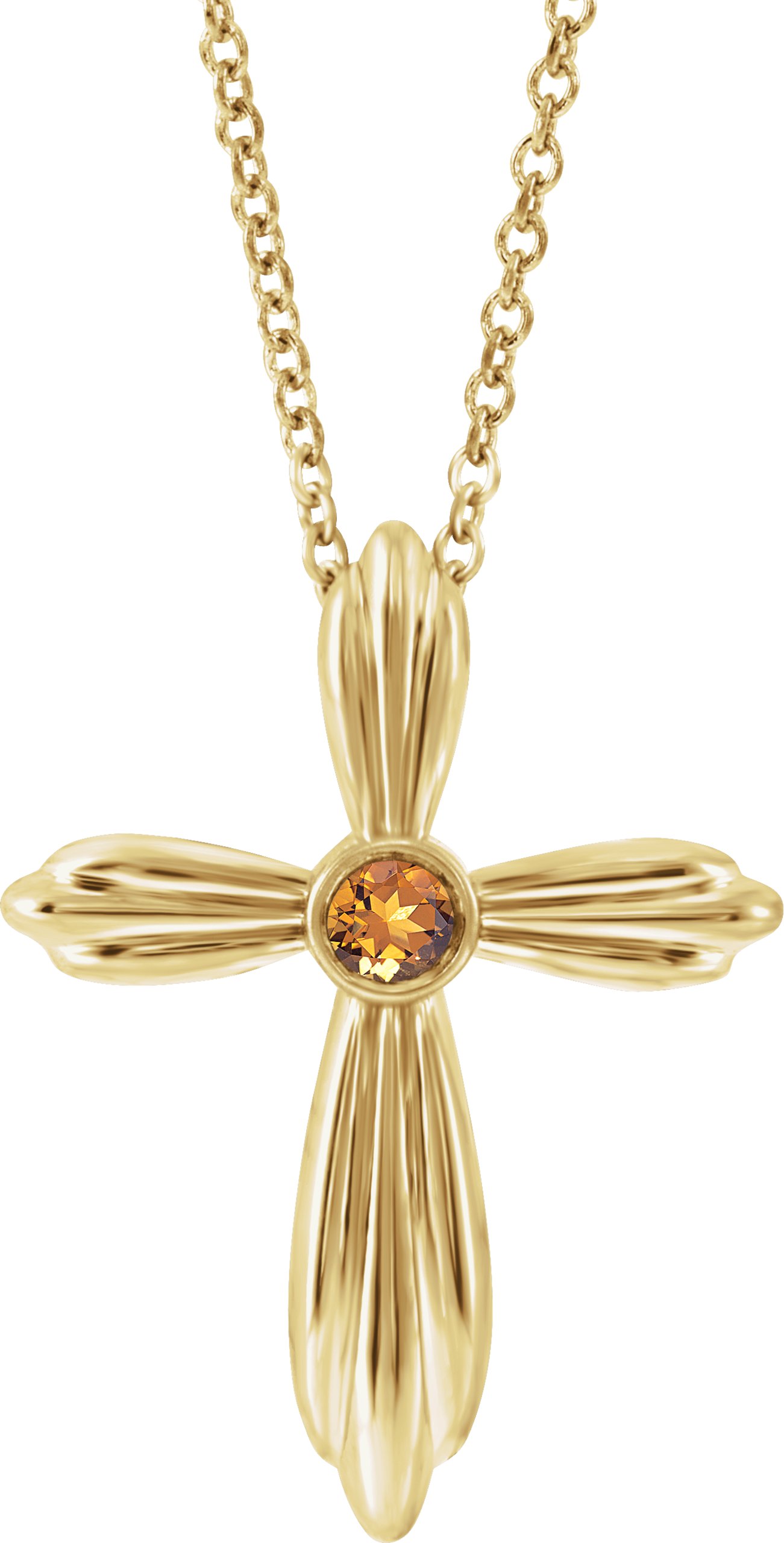 Bezel-Set Cross Necklace or Pendant