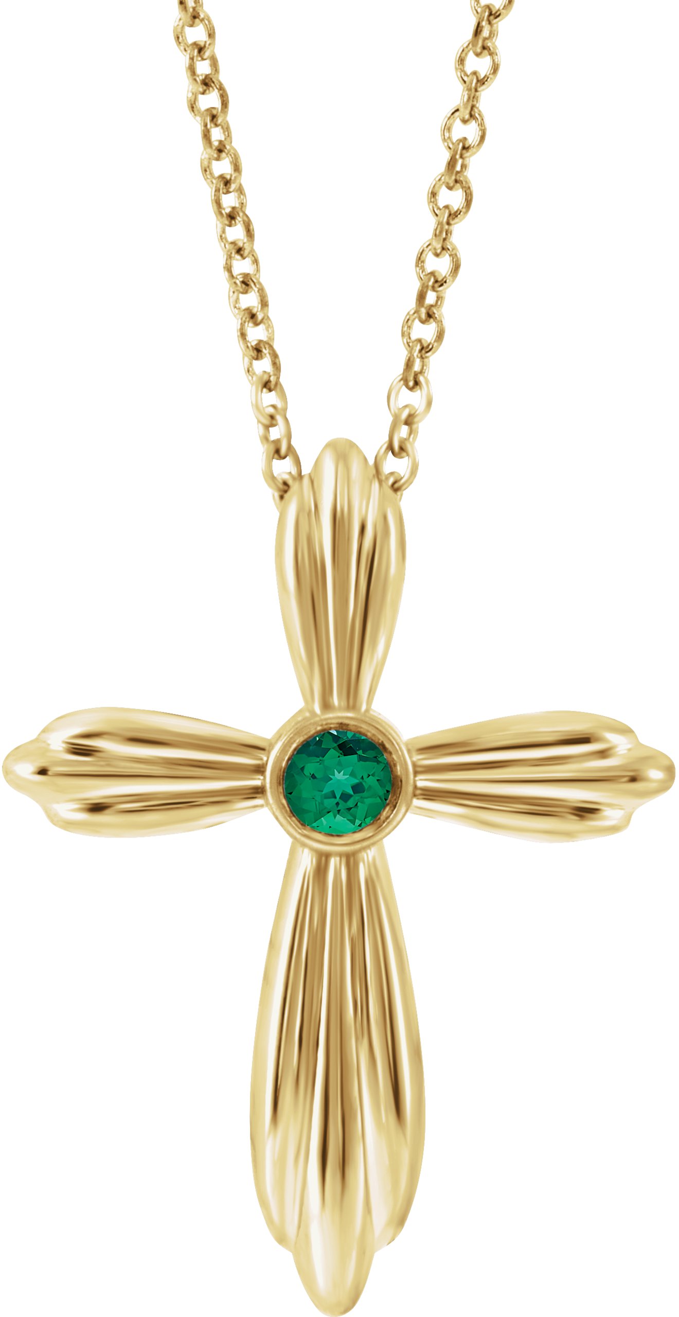 Bezel-Set Cross Necklace or Pendant