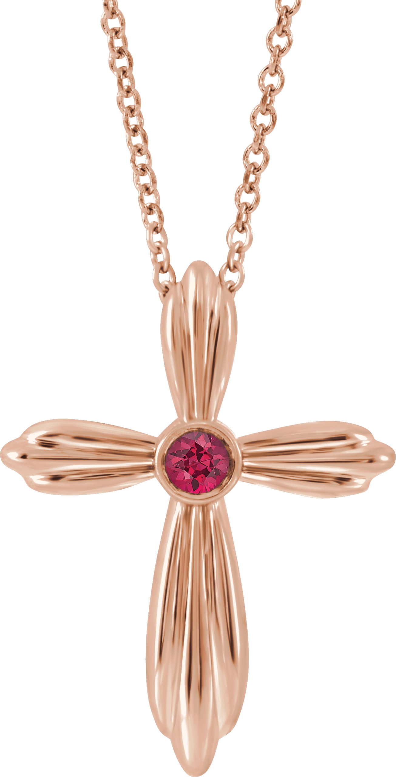 Bezel-Set Cross Necklace or Pendant