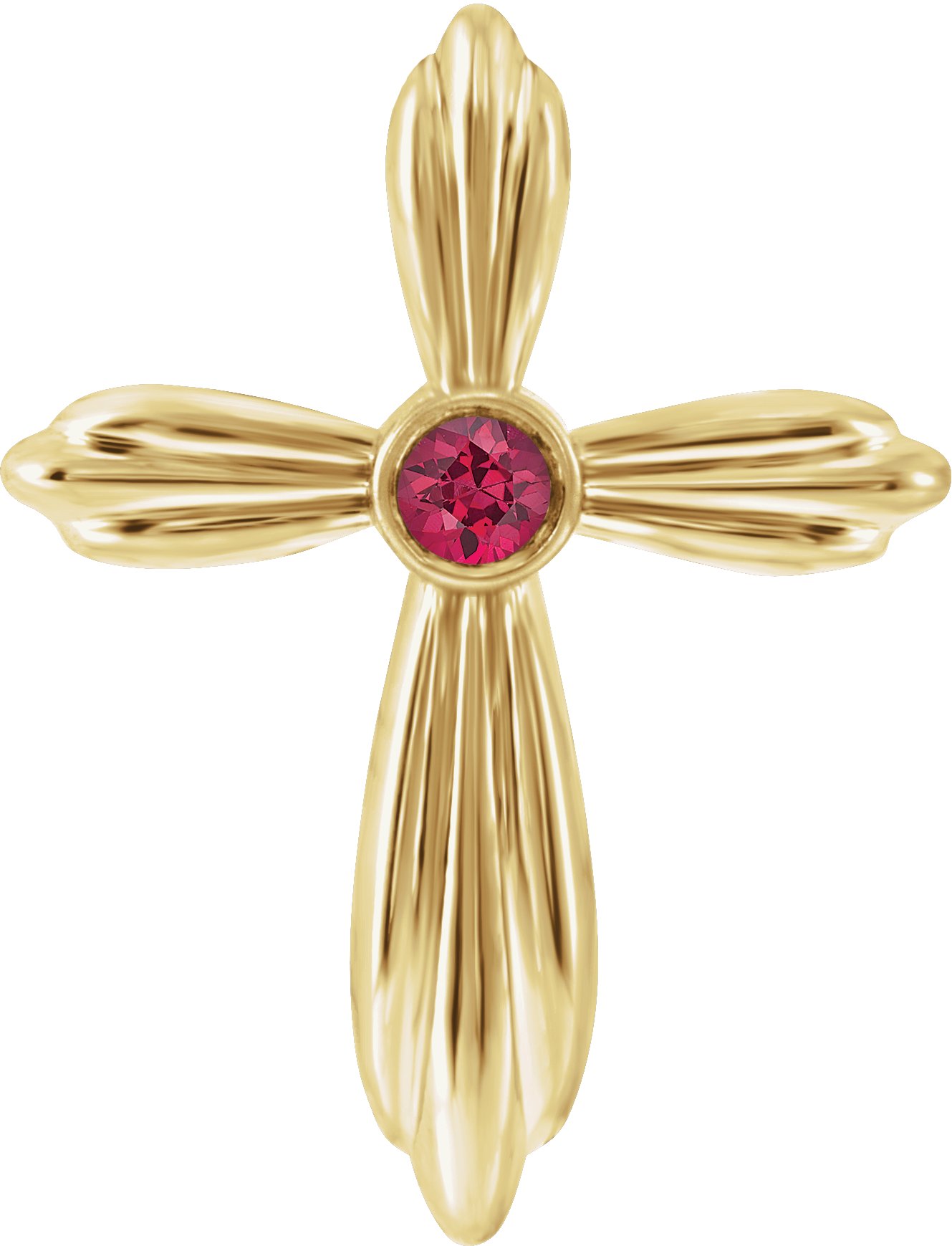 Bezel-Set Cross Necklace or Pendant